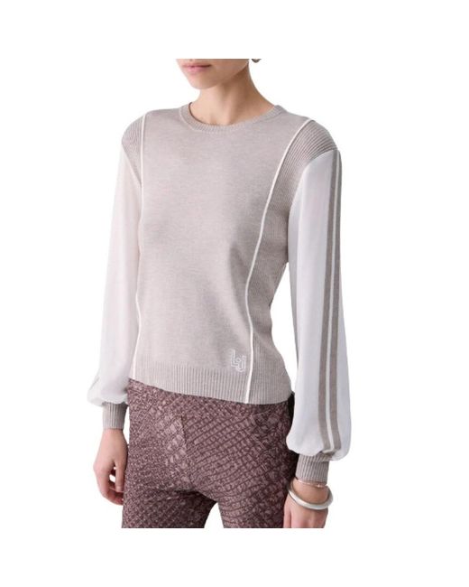 Liu Jo Purple Round-Neck Knitwear