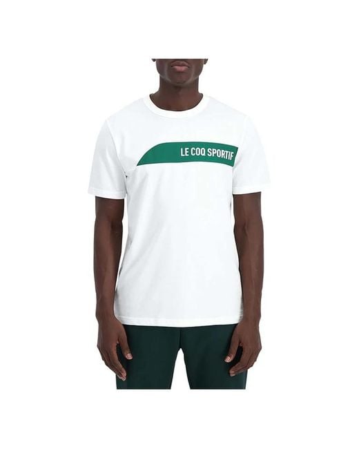 Le Coq Sportif T-Shirts in het White voor heren