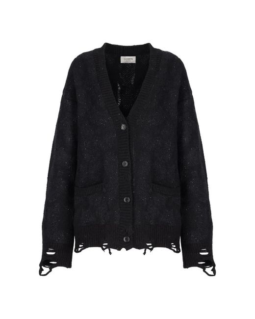 Laneus Gebreid Vest in het Black