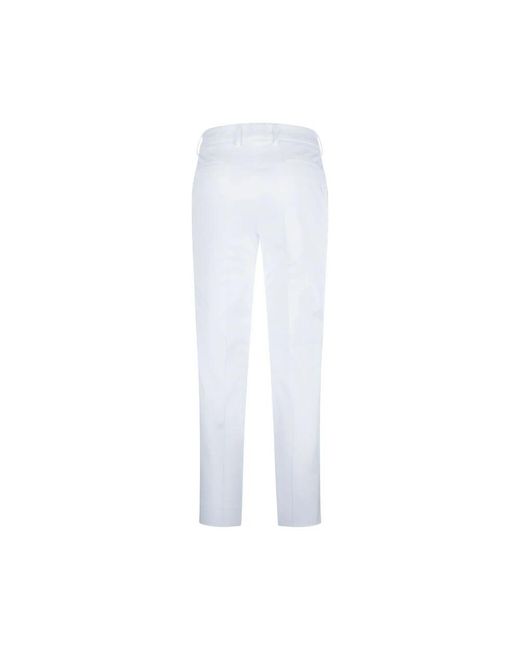 PT Torino White Straight Trousers