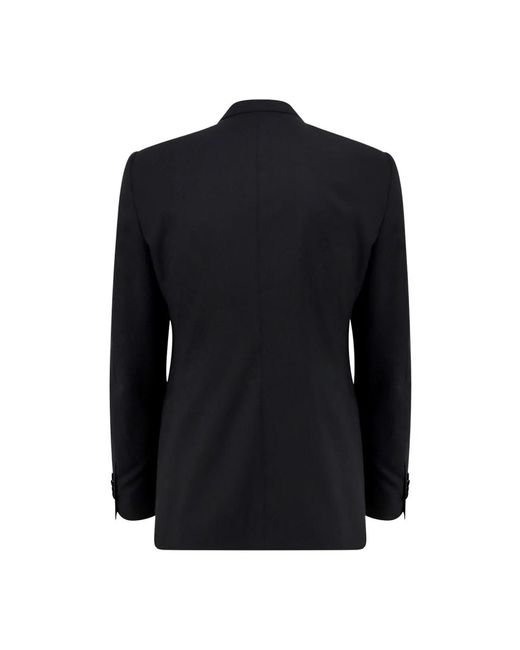 Tagliatore Double-Breasted Virgin Wool Suit in het Black voor heren