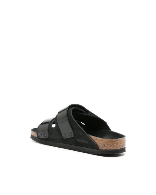 Birkenstock Black Schwarze nubukleder sandalen