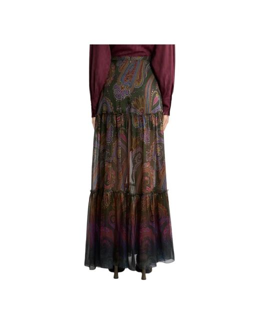 Etro Brown Maxi Skirts