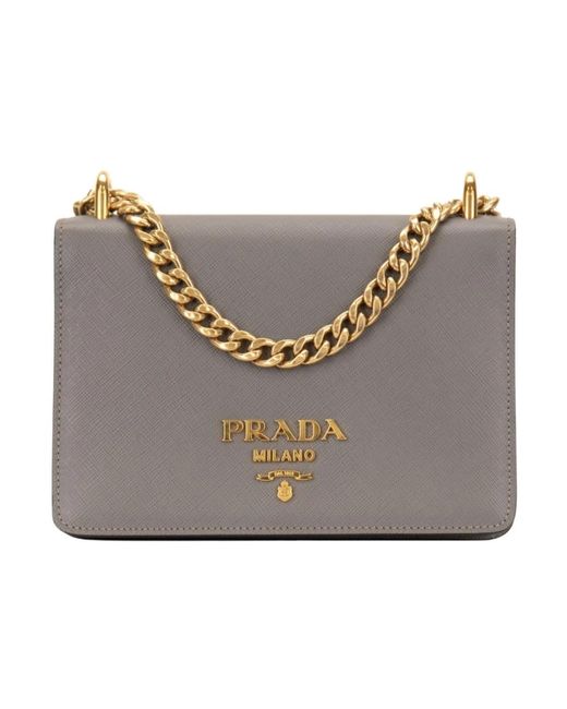 Prada Gray Cross Body Bags