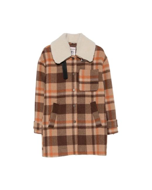 Semicouture Brown Single-Breasted Coats