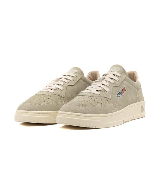 Autry Weißer Kieselsteinleder Sneaker in Natural für Herren