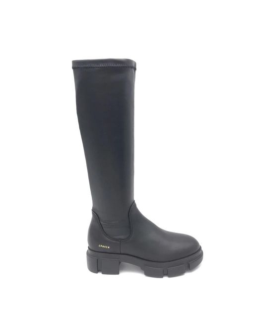 COPENHAGEN Black Over-The-Knee Boots