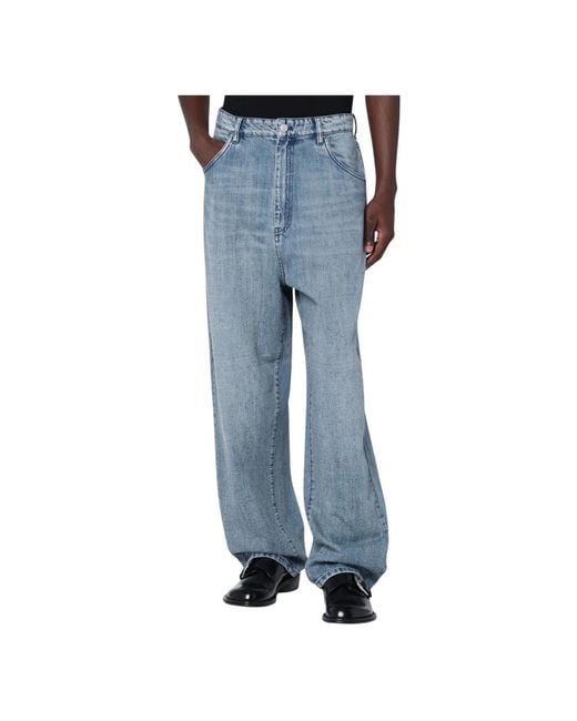 NAMACHEKO Blue Wide Jeans for men