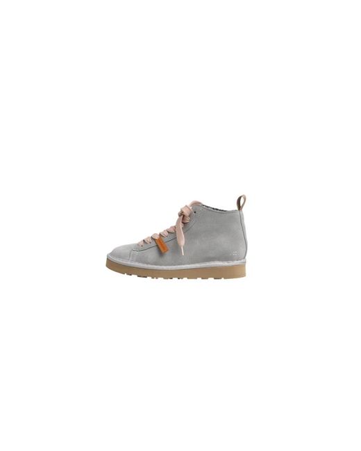 Pànchic Gray Lace-Up Boots