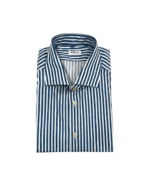 Kiton Blue Formal Shirts for men