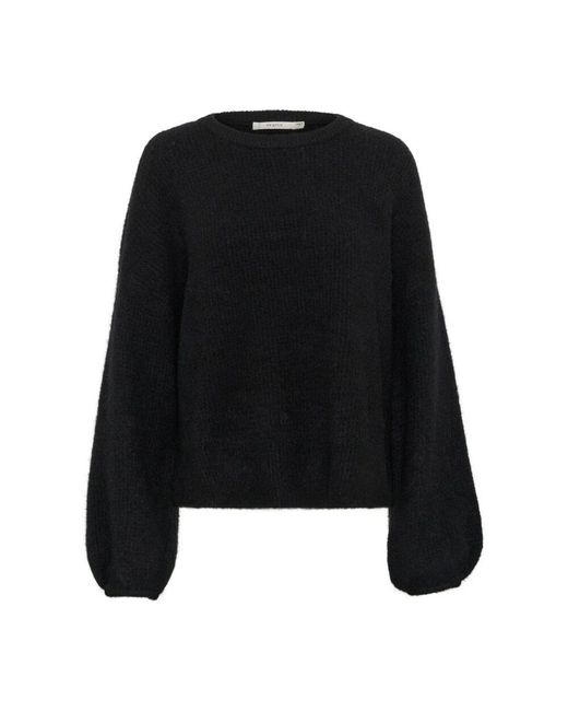 Gestuz Black Schwarzer Schlitz Pullover