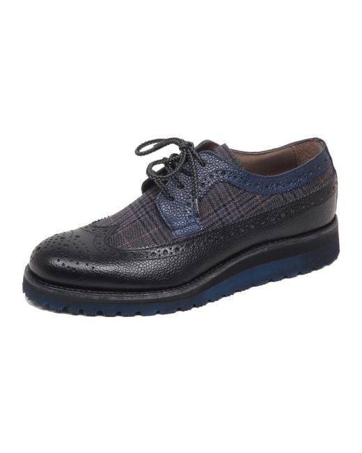 Corvari Blue Laced Shoes for men