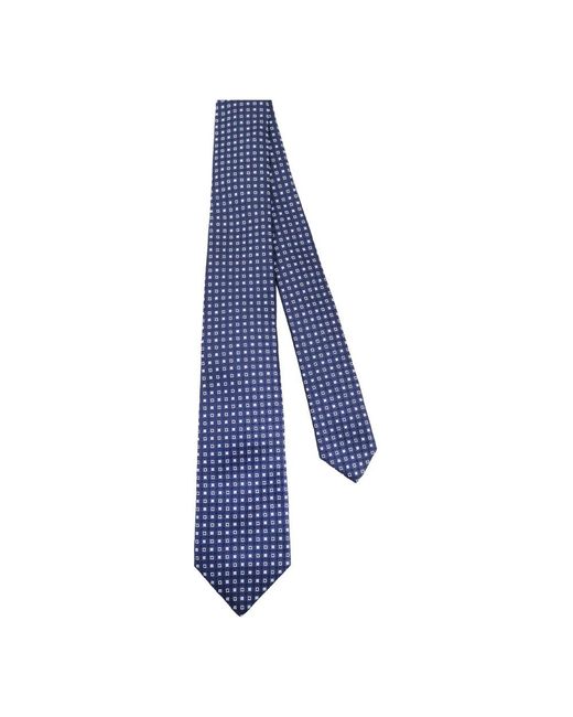 Kiton Accessoires ,Blauw ,Patterned Tie in het Blue voor heren