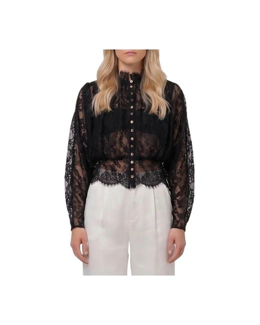 Blouses Self-Portrait de color Black