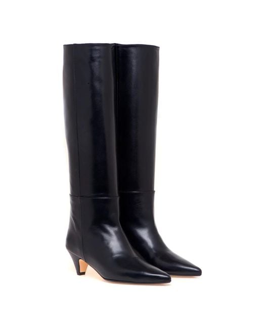 Anna F. Blue Heeled Boots