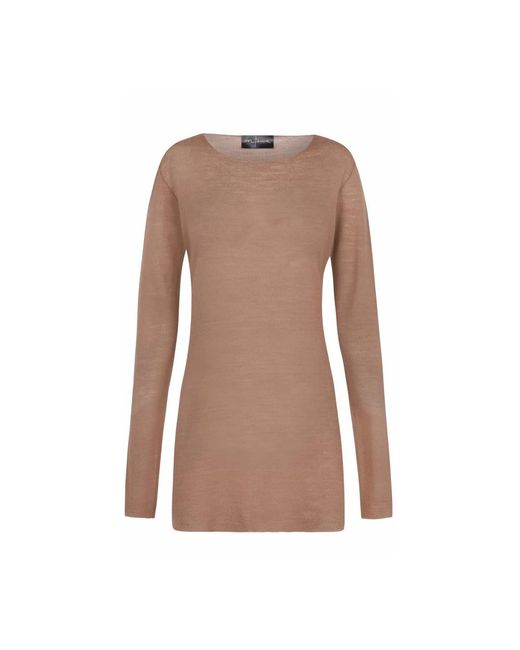 Round-Neck Knitwear Cortana de color Brown
