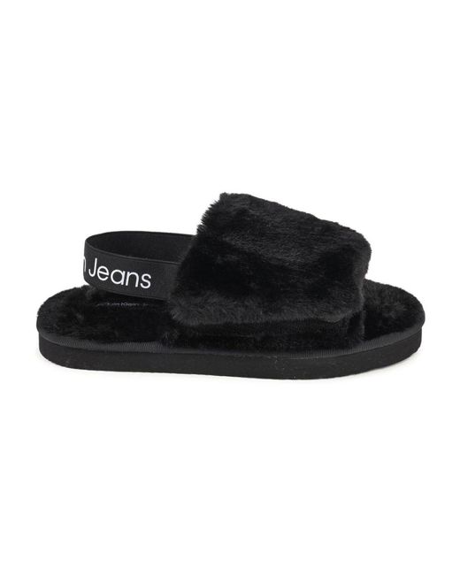 Calvin Klein Black Sliders