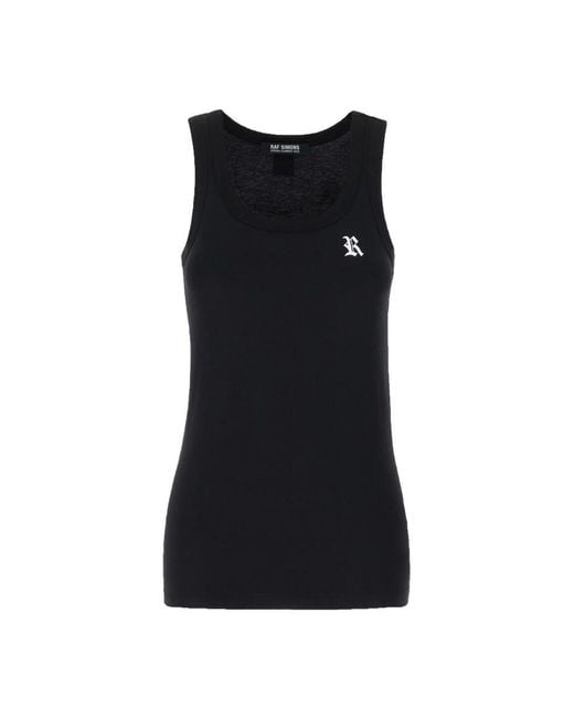 Raf Simons Black Sleeveless Tops