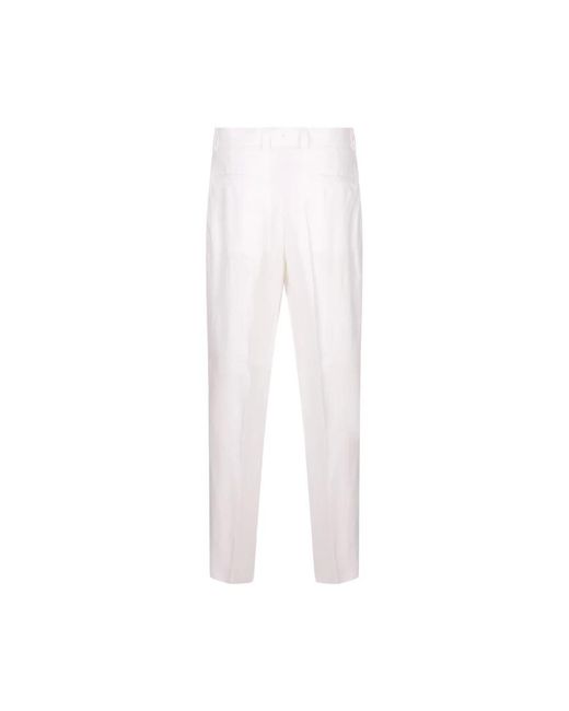 Boss White Suit Trousers for men