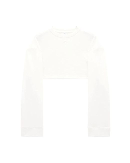 Courreges White Sweatshirts