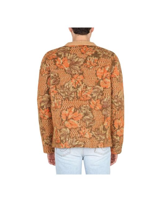 ERL Orange Round-Neck Knitwear for men