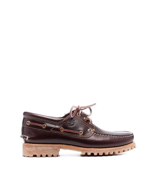 Timberland Brown Laced Shoes for men