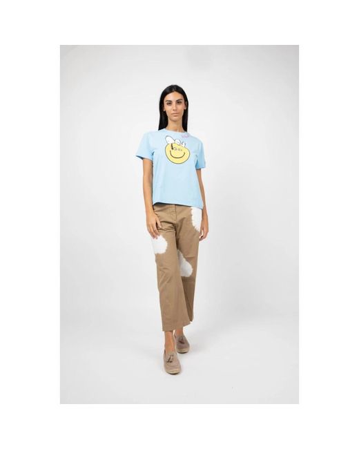 Nine:inthe:morning Natural Cropped Trousers