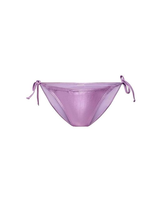 ONLY Purple Glänzende krawatte bikini brief