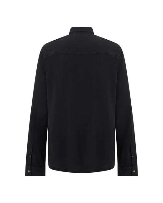 Fedeli Klassisches Button-Down-Hemd in Black für Herren