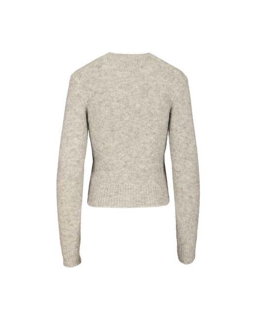 AMI Natural Round-Neck Knitwear