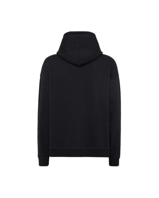 DSquared² Hoodies & Sweatvesten ,Zwart ,Katoen Relax Fit Heritage Hoodie in het Black voor heren
