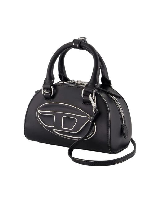DIESEL Black Schwarze Dome-Tasche Mit Zwei Griffen