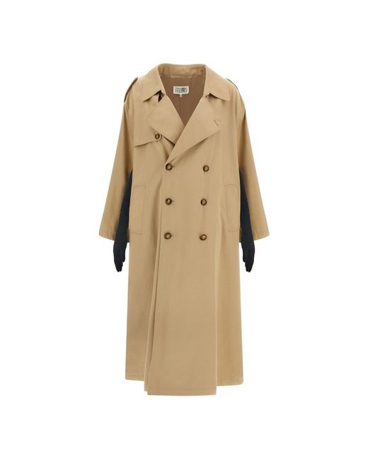 MM6 by Maison Margiela Natural Trench Coats
