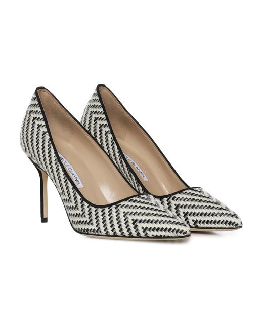 Manolo Blahnik Metallic Pumps