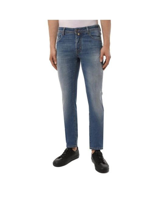 Jacob Cohen Slim fit hellblaue bard jeans in Blue für Herren