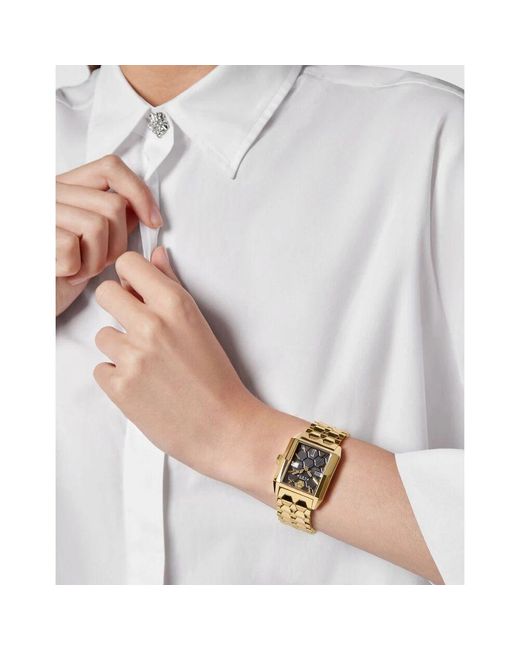 Orologio offshore square oro di Philipp Plein in Metallic