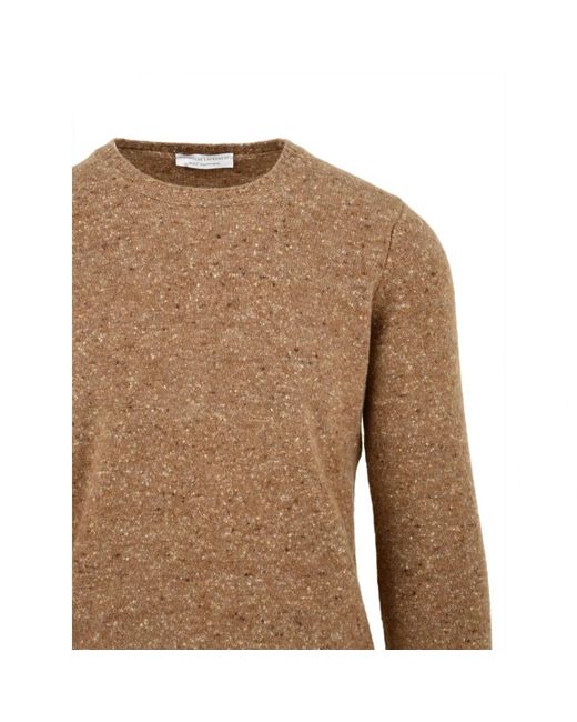 FILIPPO DE LAURENTIIS Brown Round-Neck Knitwear for men