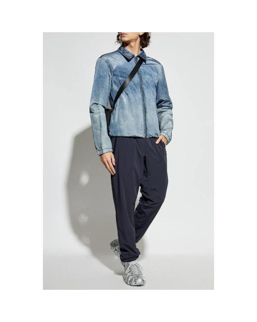 DIESEL Blue Denim Jackets for men