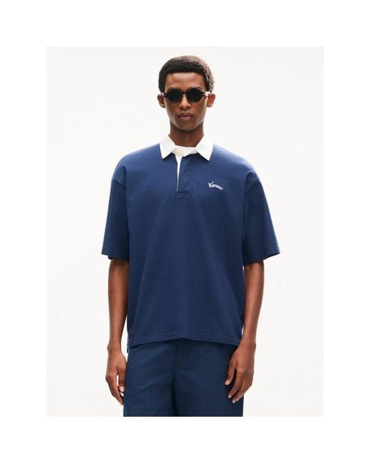 KENZO Blue Polo Shirts for men
