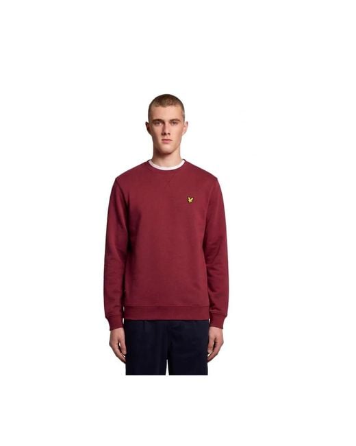 Lyle & Scott Iconica Crew Neck in het Red voor heren