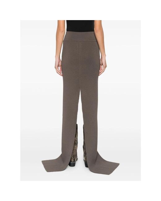Rick Owens Edfu Maxi Rok in het Brown