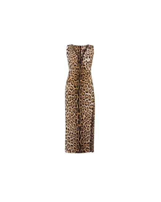 Roberto Cavalli Natural Midi Dresses