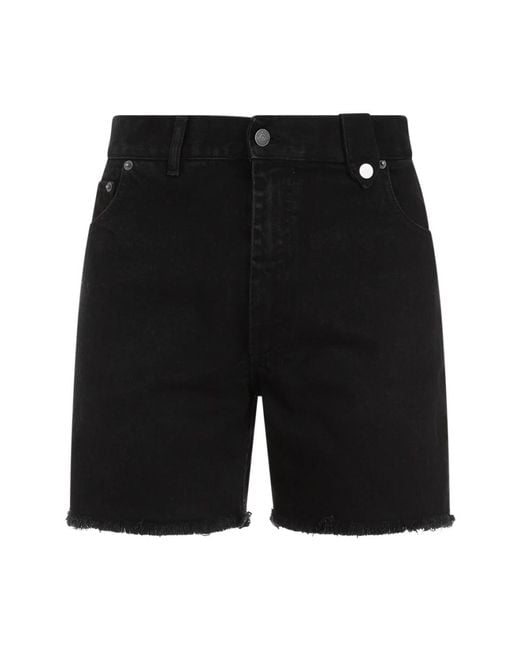 Egonlab Black Denim Shorts for men
