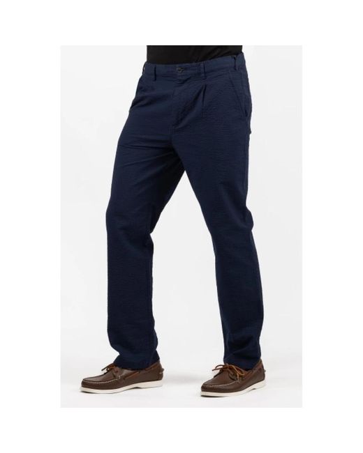 Straight Trousers Brooksfield de hombre de color Blue