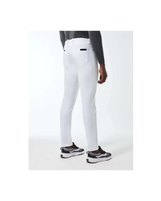 Rrd White Slim-Fit Trousers for men