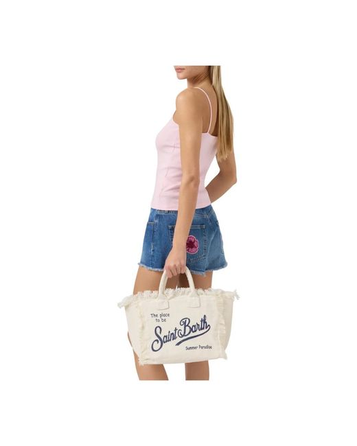 Mc2 Saint Barth White Shopping Bags