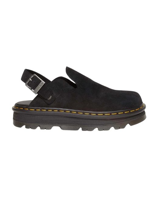 Dr. Martens Schoenen ,Zwart ,Suède Zeb Zag in het Black