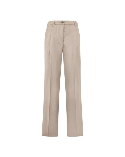Nine:inthe:morning Natural Wide Trousers