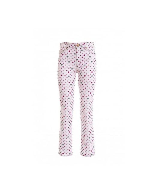 Chiara Ferragni Pink Slim-Fit Jeans