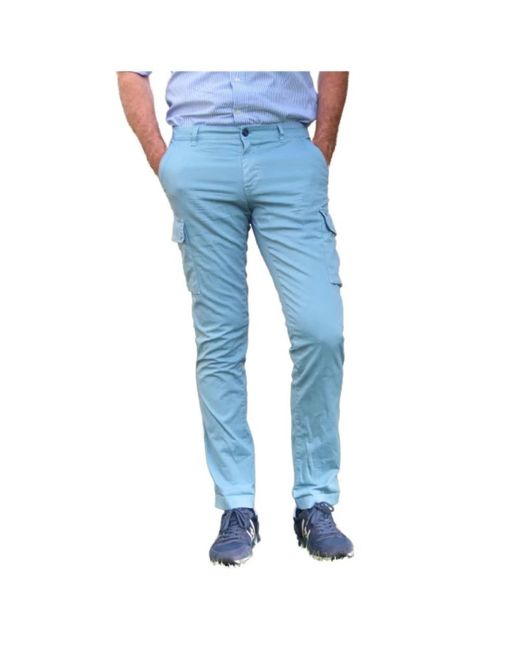 Mason's Blue Slim-Fit Trousers for men